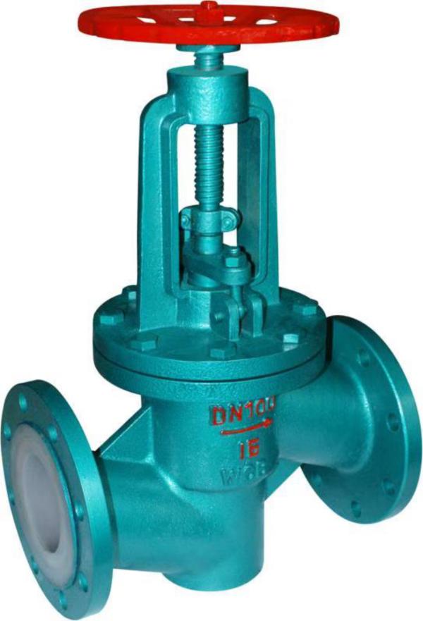 Fluorine lined flange globe valve