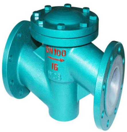 Fluorine lined check valve