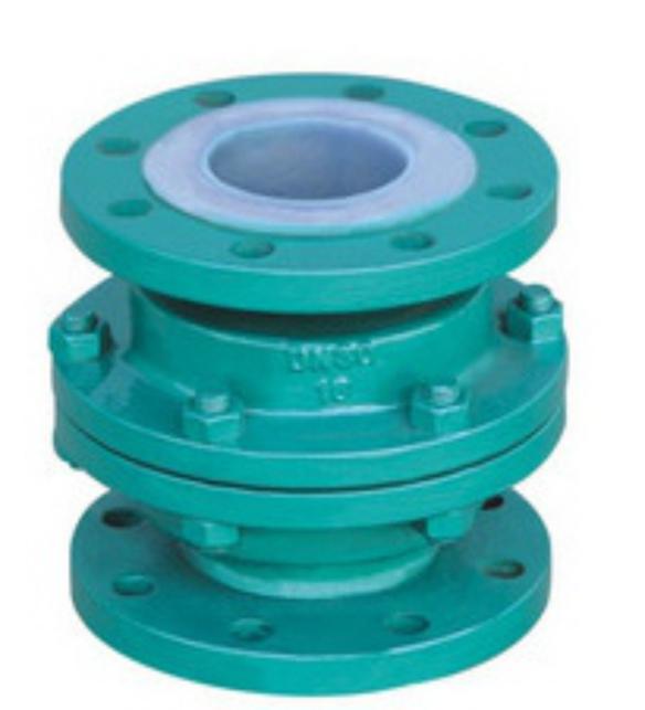 Fluorine lined vertical check valve