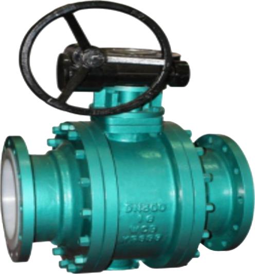 Fluorine lined flange ball valve