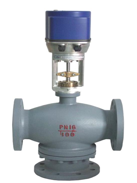 Electric three-way regulating valve