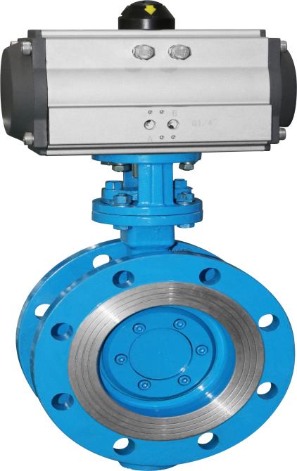 Pneumatic flange butterfly valve