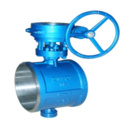 Worm gear butt welding butterfly valve