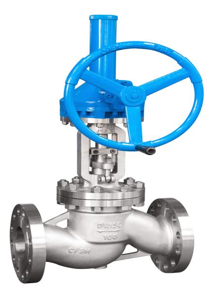 Bevel gear flange globe valve