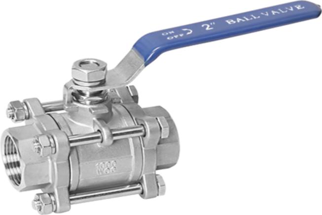 3PC threaded ball valve