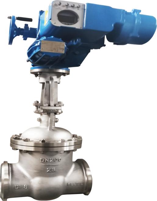 Electric welding gate valve