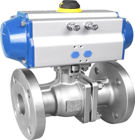 Pneumatic high platfrom flange ball valve