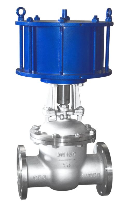 Pneumatic flange gate valve